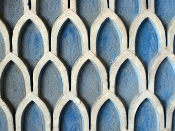 The repeating patterns of decorative plasterwork